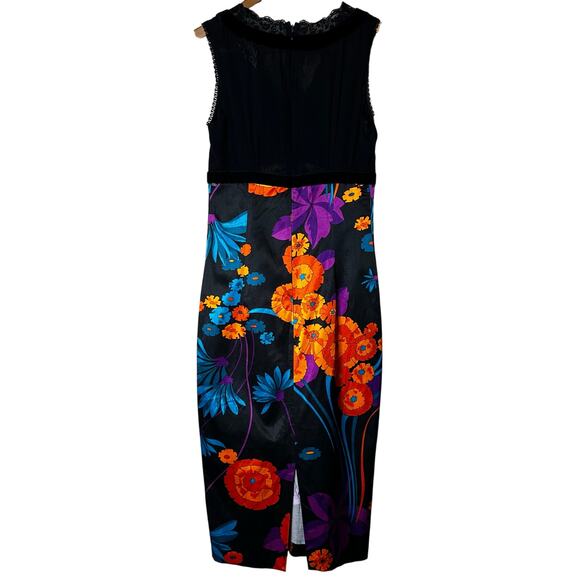 Dolce‎ & Gabbana Dress Size 38 US 0 Sleeveless Midi Pencil Floral Orange Black - Picture 8 of 10
